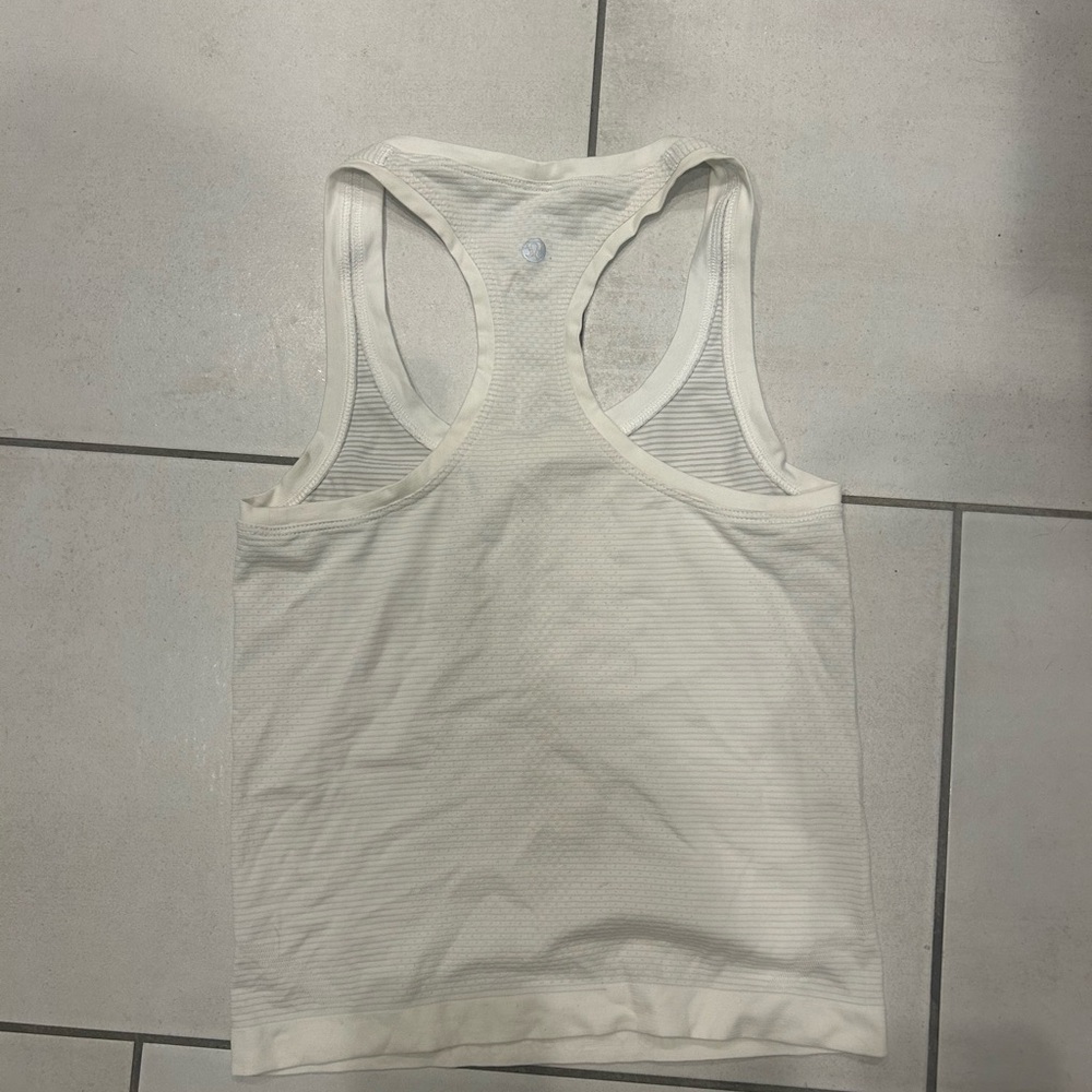 White Racerback Tank Top - Picture 3 of 4